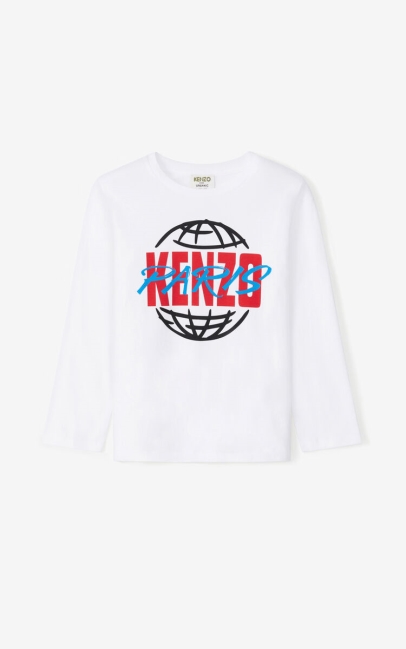 Kenzo Kids Tokyo' Long-sleeved T-shirt White